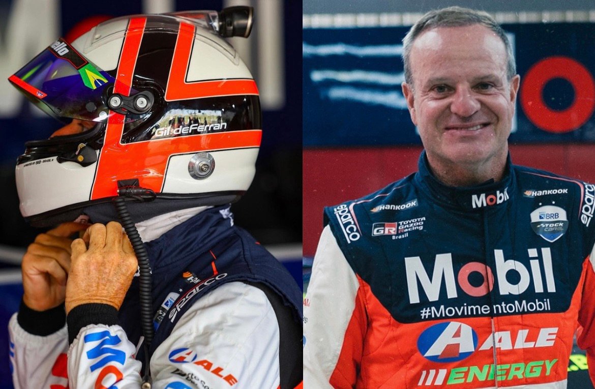 Stock Car: Rubens Barrichello homenageia Gil de Ferran em seu capacete